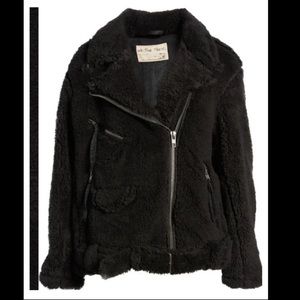 Sold on EBay- NWT Free People: So Cozy Slouchy Fleece Moto Jacket XS